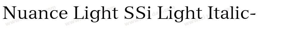 Nuance Light SSi Light Italic字体转换